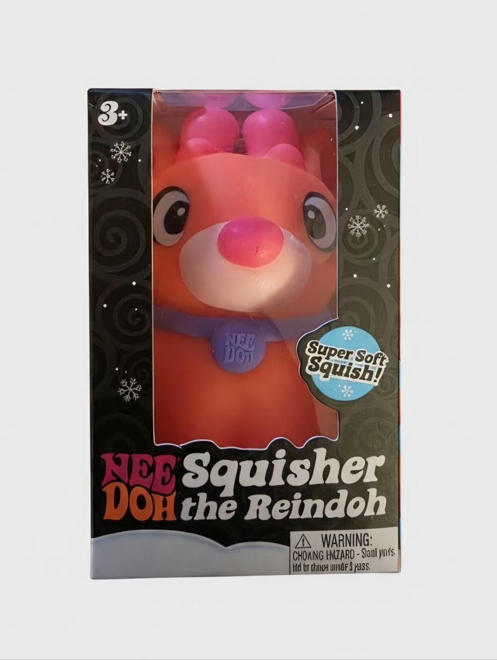 NeeDoh Squisher the Reindoh Toy Pink Orange